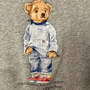 Polo Ralph Lauren polo bear gray T-shirt xtra small
